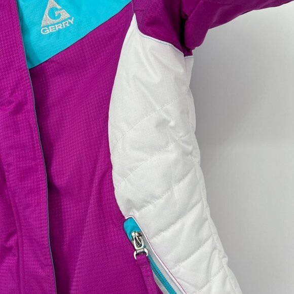 Gerry Youth Jacket Sz Xs Colorblock Purple Blue Insulated - Picture 9 of 16